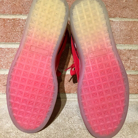 Puma Kids Patent Leather Lace Up Sneakers Sz 6.5Y - Picture 7 of 8